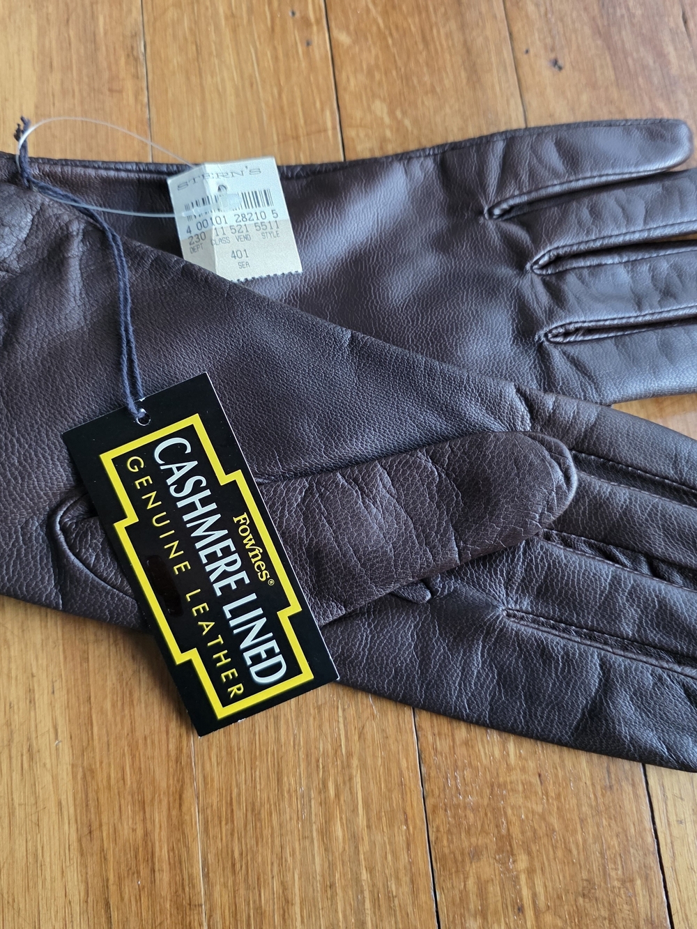 NWT 100% Cashmere-Lined Genuine Leather Mens Gloves